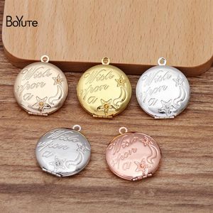 BoYuTe 10 Stuks Veel Ronde 25 6 MM Metalen Messing Po Medaillon Hanger Ster Maan Drijvende Medaillon Charms Diy312d