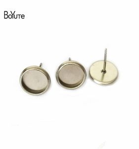 BoYuTe 100 stuks voor 8 MM 10 MM 12 MM 14 MM Cabochon Basis Oorbellen Roestvrij Stalen Stud Oorbel Basis Diy Sieraden Bevindingen8924944