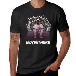 BoyWithUke Song Boy avec Uke T-Shirt vêtements esthétiques vêtements d'été t-shirts vierges t-shirts blancs unis hommes 240305