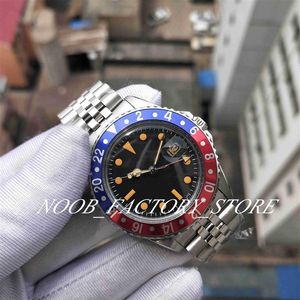 BP Factory Antique Watches Vintage SS SS Ss 40mm Men Bekijk 2813 Automatische beweging 16710 Crystal Classic Clasp roodblauw aluminium BE245X