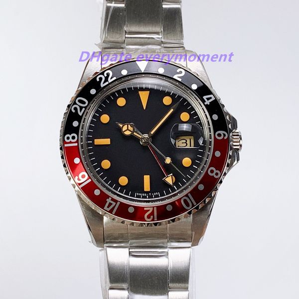 BP Factory GMT Montre 40 mm Classique Vintage Automatique Mécanique Hommes Montres 16710coke 2836 Mouvement 316L Saphir Lueur Étanche Montre-Bracelet en Acier Inoxydable