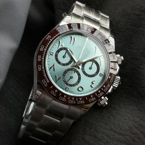 BP fabriekshorloge van hoge kwaliteit m116506-0001 horloge Midden-Oosten versie fijne stalen kast band lichtblauwe wijzerplaat 7750 automatisch mechanisch uurwerk 40MM