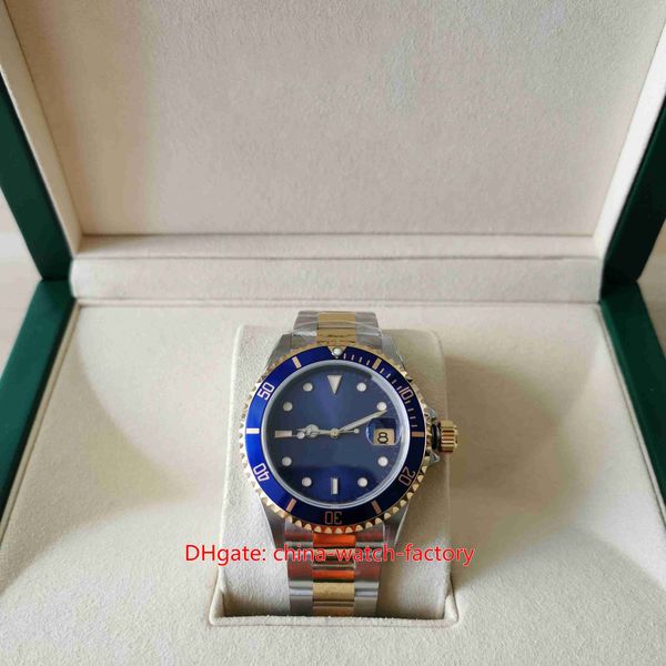 BP Factory Reloj para hombre Clásico 40 mm Vintage 16613 16613LB Esfera azul Relojes antiguos de dos tonos Asia 2813 2836 3135 Movimiento Mecánico Automático Relojes de pulsera para hombre AP