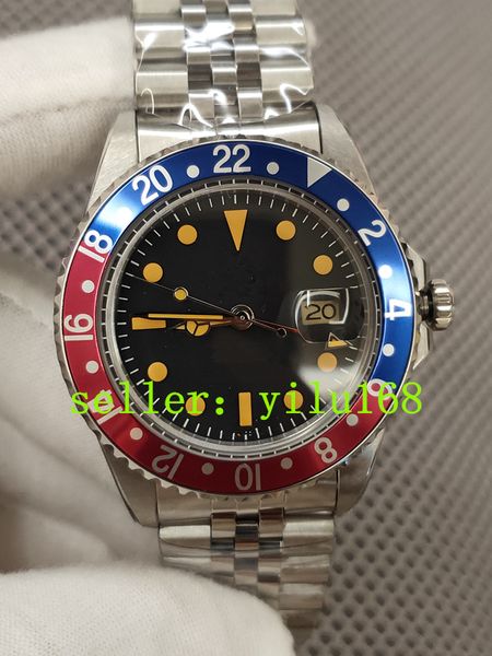 BP usine V3 montres-bracelets 40mm GMT Vintage 1675 rouge bleu Pepsi Bezel2813 mouvement mécanique montres automatiques pour hommes
