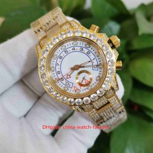 BP Maker Montre pour homme de qualité supérieure 44 mm 116688 Bracelet avec lunette en diamant 18 carats Montres en or jaune sans chronographe Asie 2813 Mouvement automatique Montres-bracelets pour hommes ID21