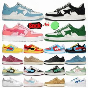 BP Sta Casual Chaussures Designer Baskets Hommes Femmes Plate-forme Noir Brevet Bleu Orange Vert Blanc Pastel Rose Rouge Jaune Hommes Baskets Chaussures De Sport