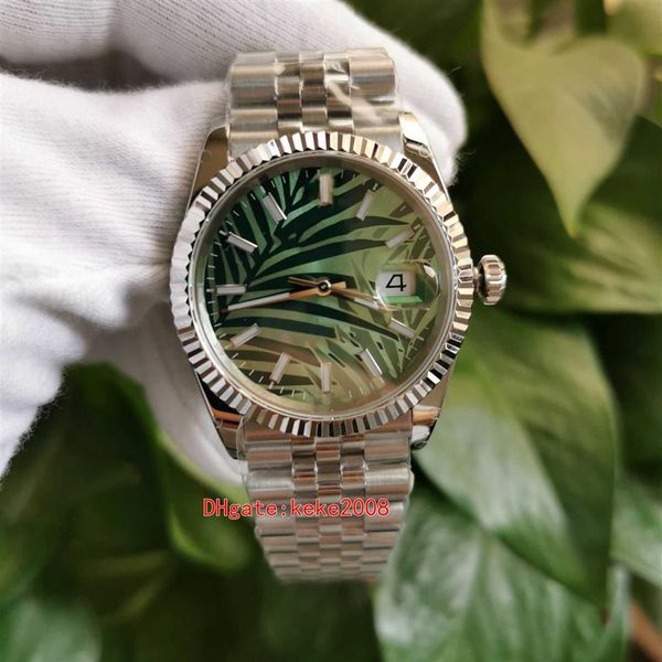 Relojes BP para hombre Relojes de pulsera 126234 36 mm Esfera verde oliva Cristal de zafiro Acero inoxidable 316L Pulsera de jubileo luminiscente Automati2830