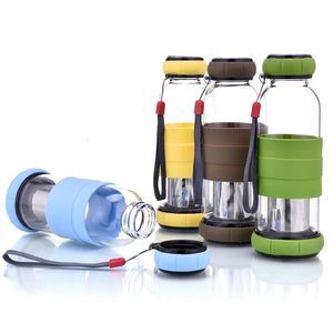 Bpa Free 420/550 ML créatif Portable corde verre bouteille d'eau jus de fruits bouilloire boisson tasse directement en acier inoxydable passoire à thé 240104