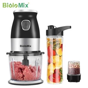 Mélangeur personnel Portable 500W sans BPA, robot culinaire avec bol de hachoir, bouteille de presse-agrumes de 600ml, hachoir à viande, fabricant pour bébé 240109