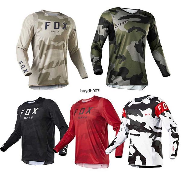 Bpdq Camisetas de hombre Camisetas 2023 Nuevo estilo Motocross Jersey Mtb Downhill Jeresy Ciclismo Mountain Bike Dh Maillot Ciclismo Hombre Quick Dry Jersey Bat Foxxx Jersey