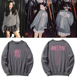 BPink sweat à capuche BORN PINK Concert Vocal même coton sweat à capuche K Pop vêtements pour femmes confortable 240115