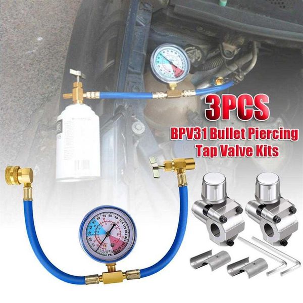 BPV31 tuyau réfrigérant Valve 3 pièces balle Piercing type U outils de charge BPV31 balle Piercing robinet Valve Kit 2020 nouveauté top1836