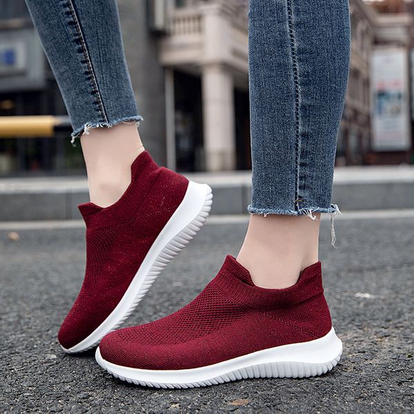 BQ 228 Populars Été Ultra-léger Confort Baskets Chaussures Designer Slip-on Sports Mesh Hommes Casual Marche Flying Woven Outdoor Trainer Hommes Flats35-40