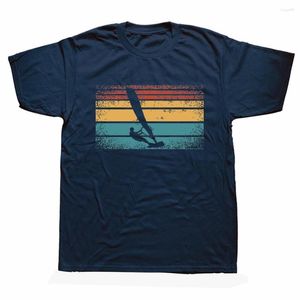 Bq7z Heren T-shirts Heren t-shirts Grappig Windsurfen Windsurfen Surfen Sport Streetwear Korte mouw Vaderdagcadeaus Vintage Klassiek T-shirt Heren