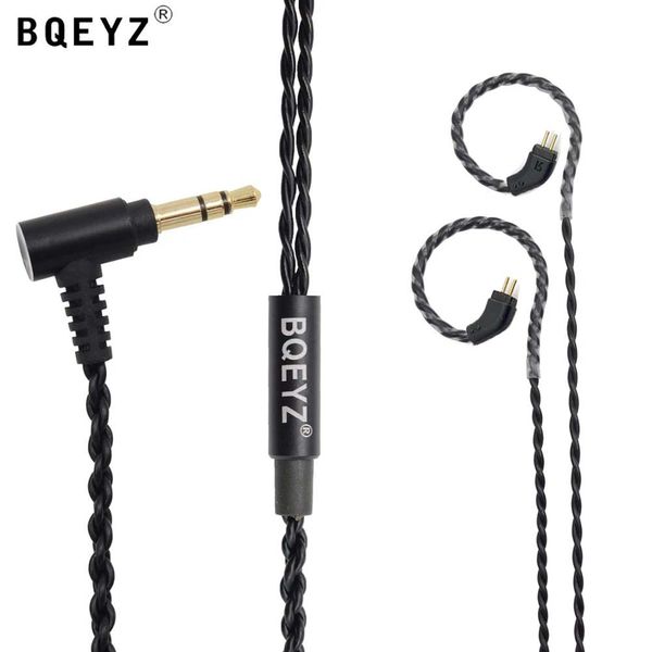 Cable de auricular bqeyz hifi auricular alambre mejorado 0.78 mm de 2pin línea de reemplazo para blon bl03 moondrop tangzu x hbb wu apegado kinera kinera