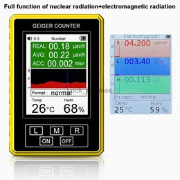 BR-9C XR-3Pro 2in1 détecteur nucléaire de rayonnement électrique numérique portable EMF Geiger compteur testeur complet HKD230826