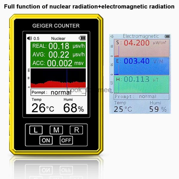 BR-9C XR-3Pro 2 en 1 Detector nuclear de electroradiación digital portátil EMF Geiger Counter Probador de función completa HKD230826