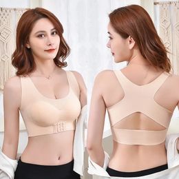 Bra For Women Posture Corrector Seamless Push Up Shockproof Sports Support Fitness Vest Underwear Corset Back Bralette