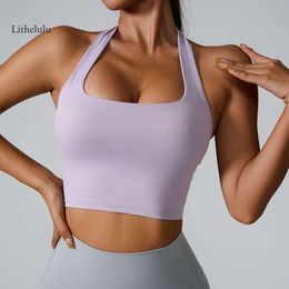 Soutien-gorge, courant align Lu Hanging Necy Fiess Top Top, Sexy Sugar Sports Yoga Robe Lemon Gym Running Workout