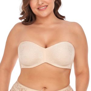 Soutien-gorge sans bretelles soutien-gorge à armatures soutien-gorge minimiseur sans apparence grand buste Bandeau non doublé grande taille bretelles convertibles 231031