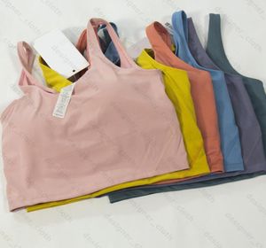 Bra Tank Women Yoga Bras Shirts Sport Vest Fitness Tops Sexy Underwear Solid Color Lady Top met verwijderbare bekers sportkleding tan6899157