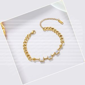 pulsera 3 colores 6 estilos múltiples joyería pulsera de cadena chapada en oro de 18 k regalos para amantes del día de San Valentín encanto de moda mujeres pulseras exquisitas conjunto de regalo