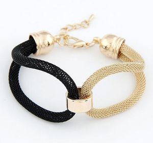 Bracelet Jonc 925 Ruban Plaqué Or sur Alliage Plastique Bracelet Pression Bouton Pression Serpent Chaîne Charme Bracelets