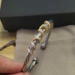 Armband Bangles Unieke Antieke Luxry Mode Torsiedraad Merk Vintage Sieraden Valentijn Huwelijkscadeau Armbanden Gedraaide Kabel 4mm
