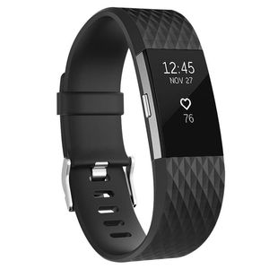 Bracelet noir bande de silicone souple pour Fitbit Charge 2 petit grand bracelet bracelet bandes pour Fitbit Charge 25078155