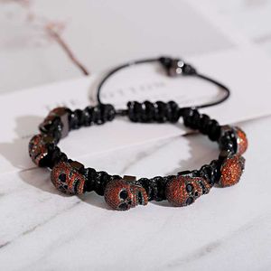 Bracelet chaîne mode Cz Zircon squelette perles s bracelets 7 couleurs luxe fait à la main Hippie Boho tressé Homme