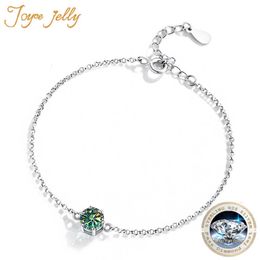 Joycejelly – Bracelet chaîne en argent Sterling 925 pour femmes, 1 Ct, couleur d, Moissanite, classique, Six griffes, bijoux de luxe, cadeau d'anniversaire