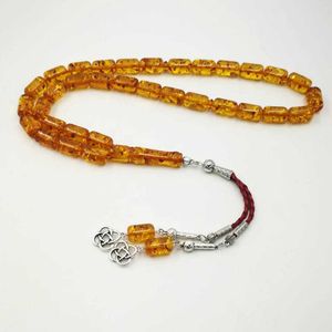 Pulseira corrente tasbih âmbar cor resina contas de oração muçulmana presente de luxo eid ramadan rosário islâmico turco misbaha