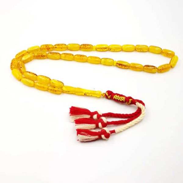 Bracelet chaîne Tasbih Ramadan Kareem Ambers couleur homme chapelet musulman cadeau luxueux pour Eid Tesbih 33 perles Misbaha Islam