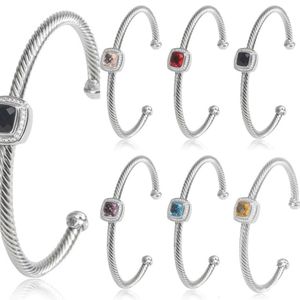 armband manchet sieraden designer armbanden bedel luxe voor vrouwen bedels vriendschap mode vrouwen sieraden cjeweler2233 4 mm kabel populaire open gedraaide draad