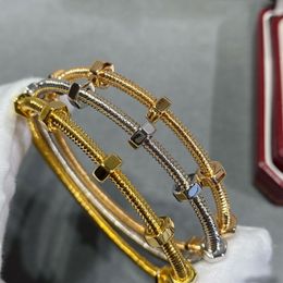 armband ontwerper armbanden voor vrouwen charme sieraden vrouw goud luxe Designer sieraden schroef bangle diamanten 18 K goud topkwaliteit luxe merk 5A armbanden heren