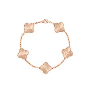 Armbandontwerper klaver goud 18k goud 925 sterling zilveren kristal diamant luxe merk armband China sieraden fabriek dames bruiloft moeders dag