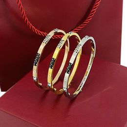 Pulsera de diseñador de joyería de moda brazalete de oro de calidad para mujer pulseras de lujo para hombre marca de plata rosa 4 mm Pulseras para mujer