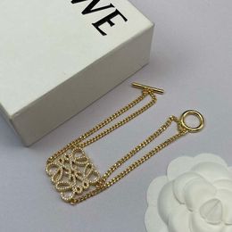 Bracelet Designer Sieraden Luo Feng High-End Free Full Diamond Geometric Necklace Light Luxe veelzijdige internet beroemdheid Instagram Damesarmband