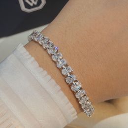 Bracelet de luxe de créateur pour femmes et hommes, bijoux complets en diamant brillant, épaisseur de zircon blanc, bracelet en or, cadeau de vacances, mode style Hip hop