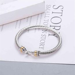 Bracelet Dy crochet breloque femmes mode bijoux accessoires atmosphère platine plaqué hommes ed fil chanvre Selling266o