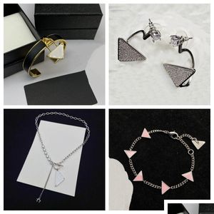 Armband, oorbellen ketting nieuwe mode top look -Sling esigner hanger kettingen armband sieraden geschenken voor vrouwen jubileum bi dhx4p