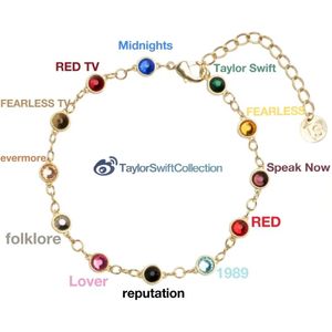 Bracelet Fashion Midnight Series, dernier bracelet de pierres précieuses périphériques. Fermeture réglable en or. Pendentif Ts. 12 pierres précieuses