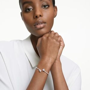 Armband voor dames Platina rijset Merk harde armbanden voor dames Ronde zirkoon Pave Glanzende kettingstijl Meisjes Mooiste cadeau-sieraden SWA-19