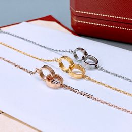 Bracelet pour femme designer double anneau T0P qualité AAAAA la plus haute qualité de style classique bijoux de luxe cadeaux premium avec boîte 020