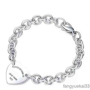 Armband Voor Vrouwen 925 Sterling Zilver Hartvormige Hanger O-vormige Ketting Hoge Kwaliteit Luxe Merk Sieraden Vriendin Gift Co G220510