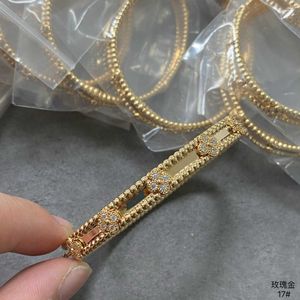 Bracelet Gift Preferred Brand Bracelet Gold High Clover Dames Non vervaging met gewone Vanley -armband
