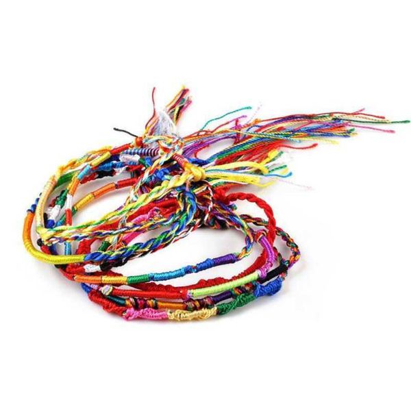 Pulsera Niñas Lujo Colorido Púrpura Infinito Pulsera Joyería Hecha A Mano Trenza Cordón Trenzado Amistad Pulseras0426