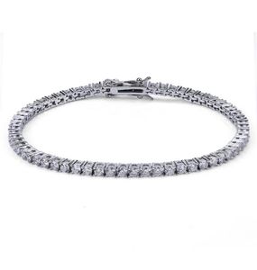 Bracelet Hip Hop 18K Gold Ploated Bracelets Sieraden Luxe Fashion Men Women 3mm Bling Zirkon Tennis Bracelets9951066