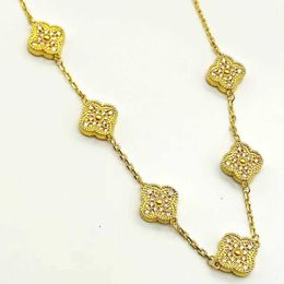 Bracelet Luxury Designer Link Jewellery Chain Vanca Kaleidoscope 18K Gold Van Clover Bracelet avec cristaux étincelants et diamants Cadeau parfait pour les femmes 9k6