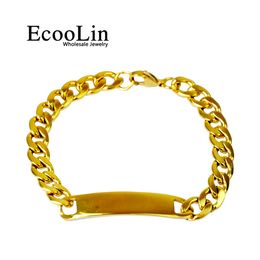 Armband mannen ketting schakel armbanden mode goud roestvrijstalen paren sieraden idbracalen armbanden pulseira masculin lr4095 Q0719